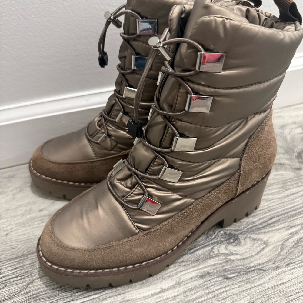 Blondo Metallic Taupe Winter Boots